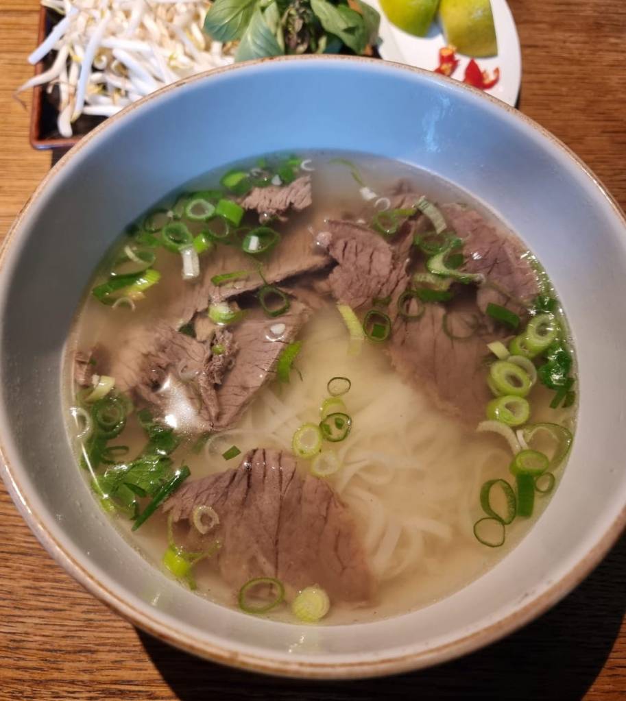 Pho soup with beef